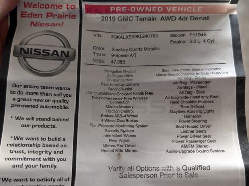 Used 2019 GMC Terrain Denali w/ Driver Alert Package II image 5