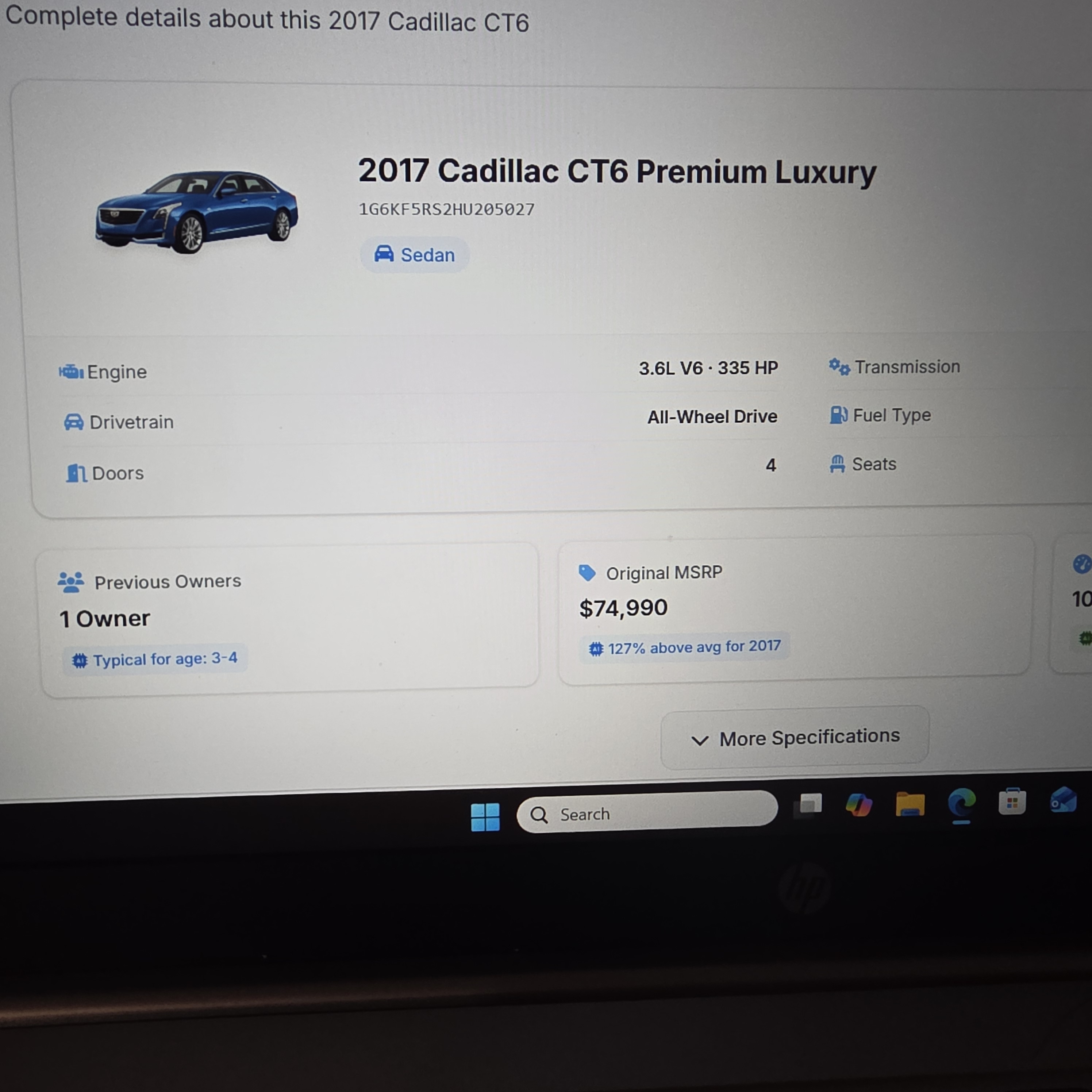 Used 2017 Cadillac CT6 Premium Luxury w/ Active Chassis Package AWD/4WD image 24