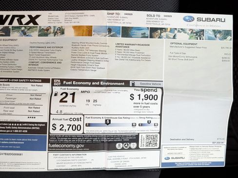 Used 2013 Subaru Impreza WRX WRX Sedan 4D image 2