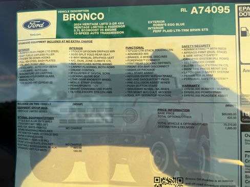 Used 2024 Ford Bronco Heritage Edition image 10