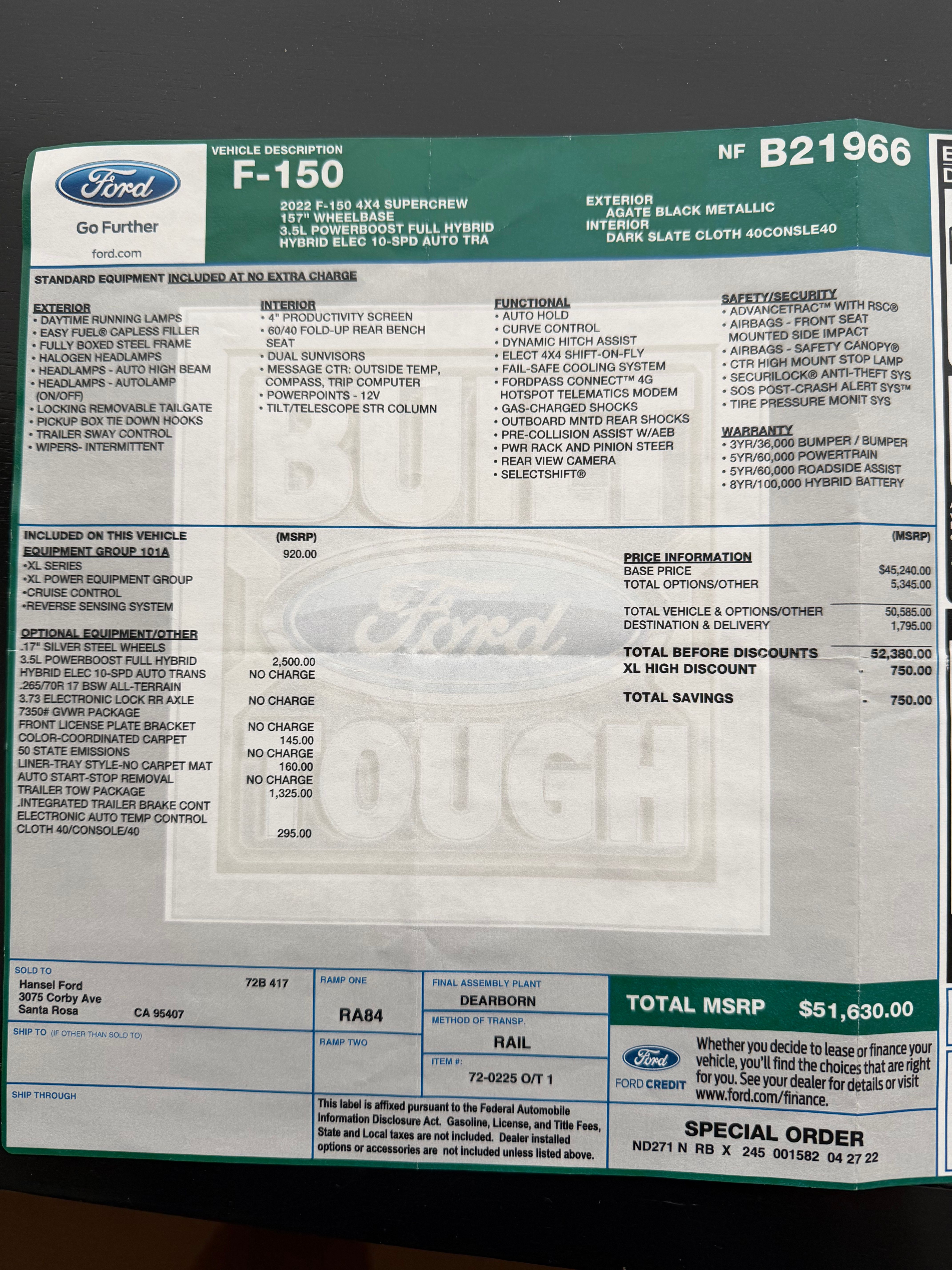 Used 2022 Ford F150 XL w/ Trailer Tow Package AWD/4WD image 2