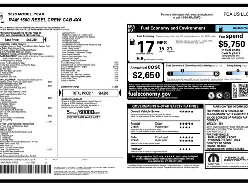 Used 2020 RAM 1500 Rebel w/ Rebel Level 2 Equipment Group image 2