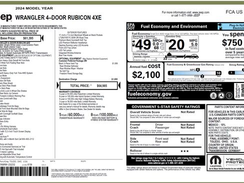 Used 2024 Jeep Wrangler Unlimited Rubicon 4xe image 30