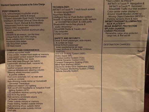 Used 2019 INFINITI QX30 Premium w/ Cargo Package image 12