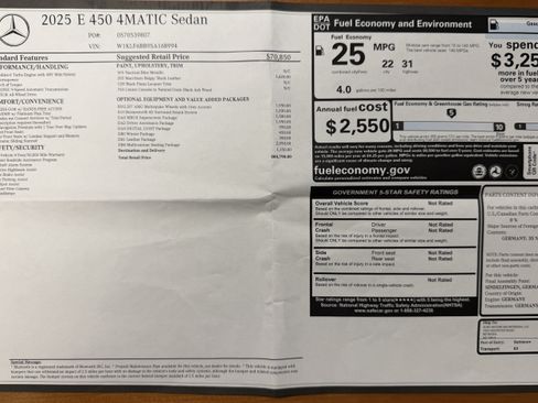 Used 2025 Mercedes-Benz E 450 4MATIC Sedan image 29