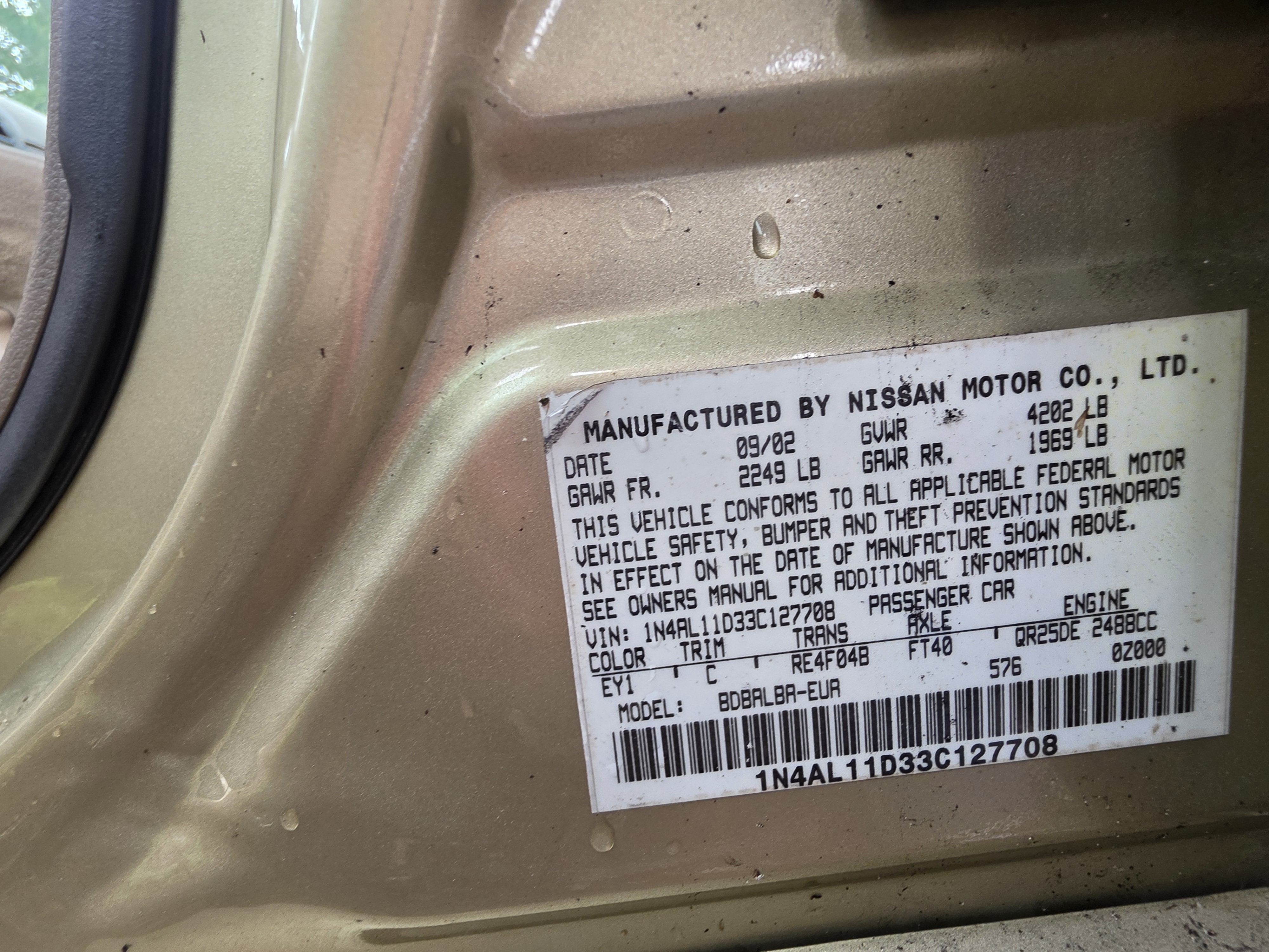 Used 2003 Nissan Altima 2.5 S FWD image 17