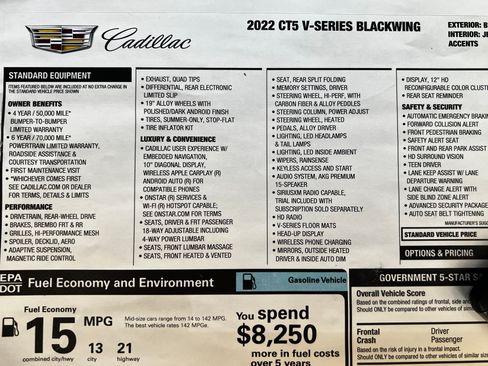 Used 2022 Cadillac CT5 V Blackwing image 17