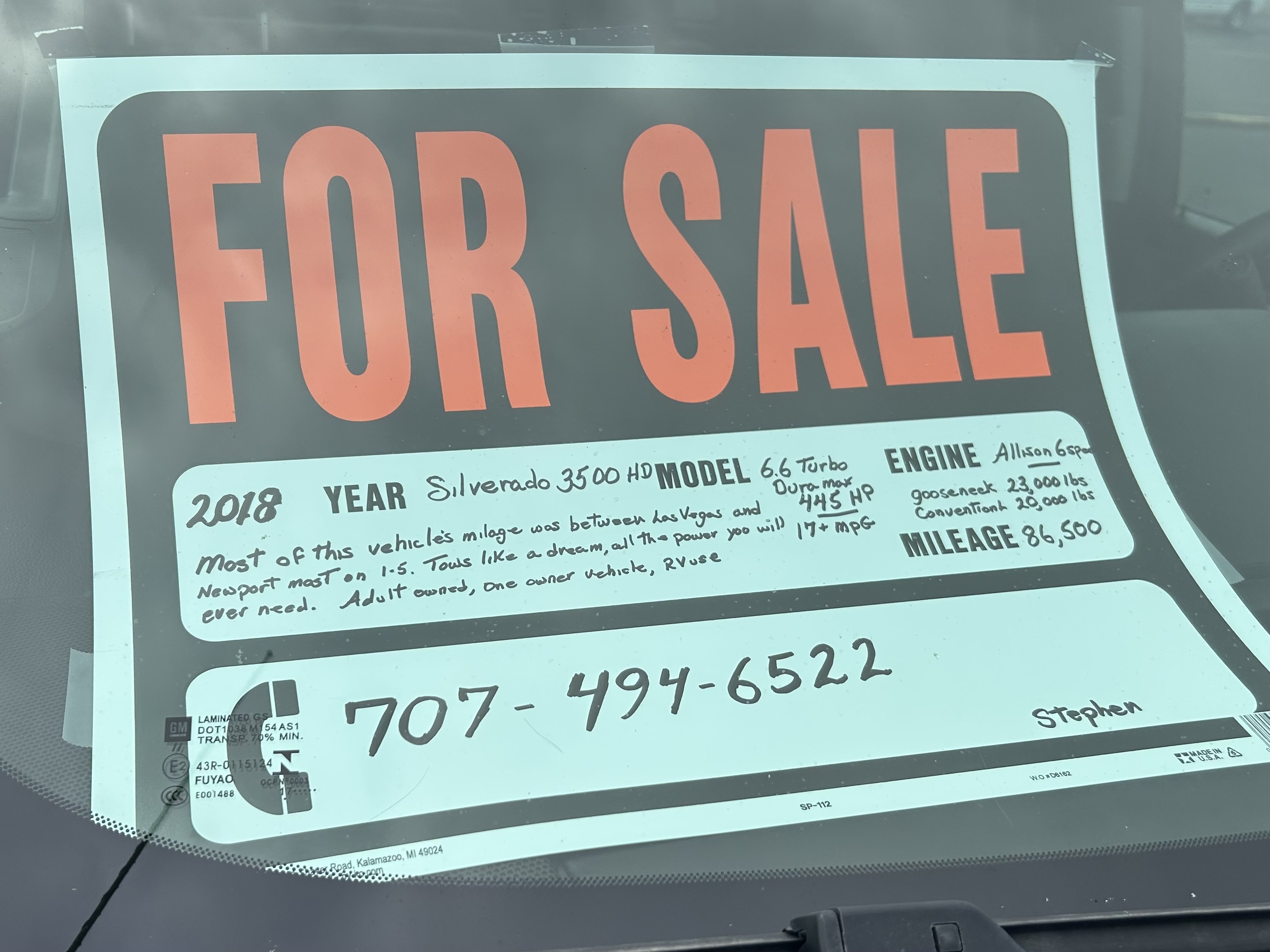 Used 2018 Chevrolet Silverado 3500 W/T w/ WT Convenience Package RWD image 11