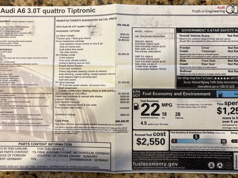 Used 2014 Audi A6 3.0T Prestige w/ Prestige Package image 17