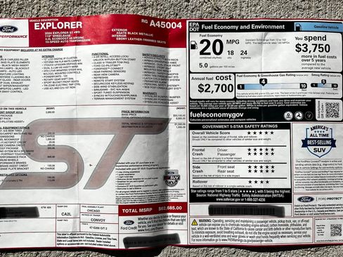 Used 2024 Ford Explorer ST w/ Equipment Group 401A AWD/4WD image 17