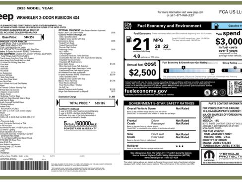 Used 2025 Jeep Wrangler Rubicon w/ Safety Group image 18