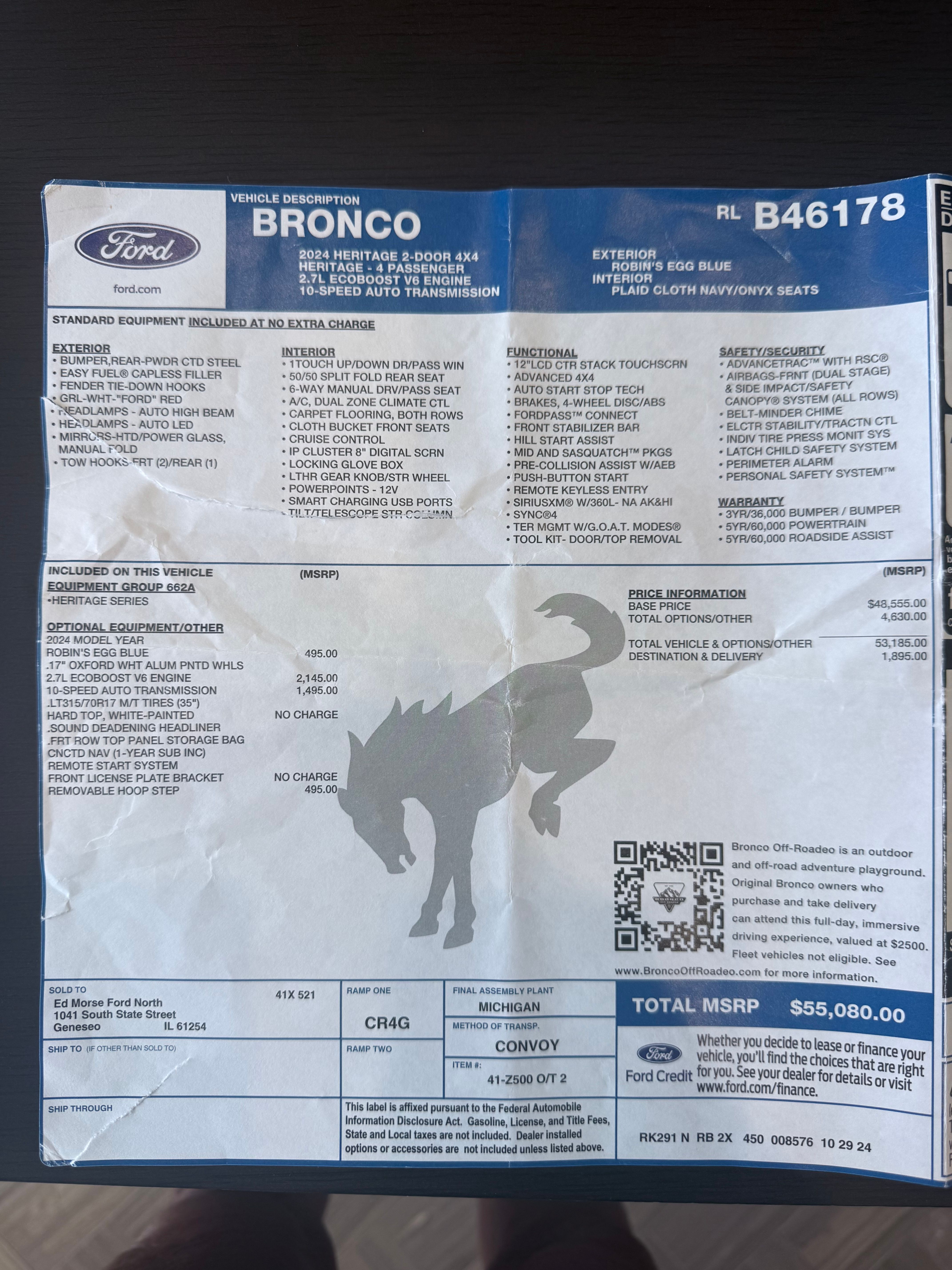 Used 2024 Ford Bronco Heritage Edition AWD/4WD image 17
