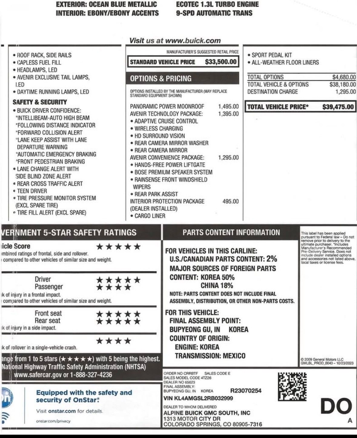 Used 2024 Buick Encore GX Avenir w/ Avenir Technology Package AWD/4WD image 32