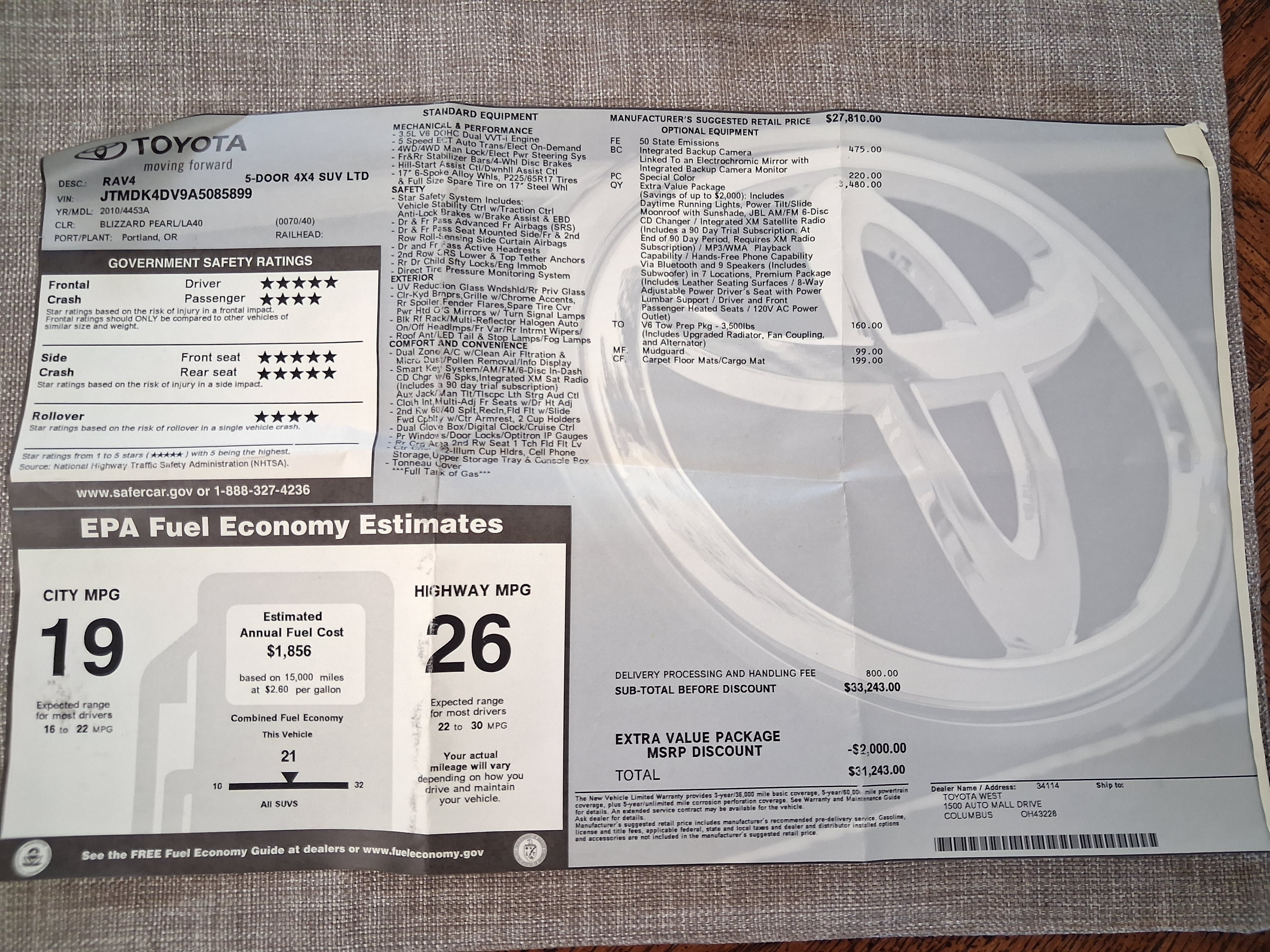Used 2010 Toyota RAV4 Limited w/ Limited Extra Value Pkg AWD/4WD image 27