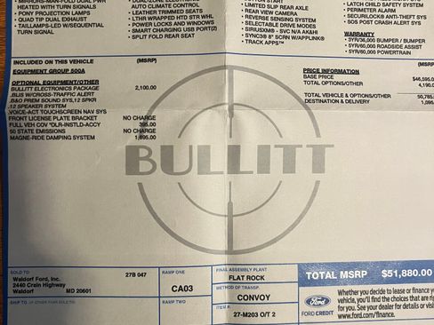 Used 2019 Ford Mustang Bullitt w/ Bullitt Electronics Package image 22