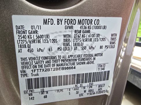 Used 2011 Ford F250 Lariat w/ Lariat Interior Pkg AWD/4WD image 11