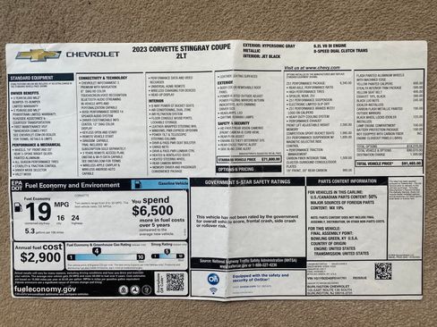 Used 2023 Chevrolet Corvette Stingray Coupe 2D w/ Z51 Performance Package image 30