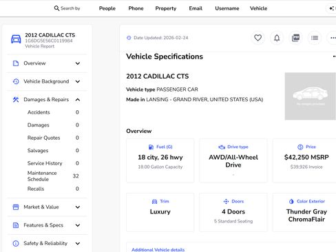 Used 2012 Cadillac CTS Luxury image 24