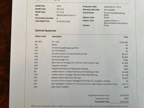 Used 2016 Porsche 911 GT3 image 26