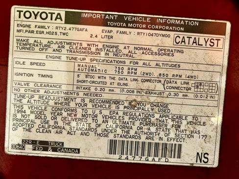 Used 1994 Toyota Pickup 2WD Regular Cab image 26