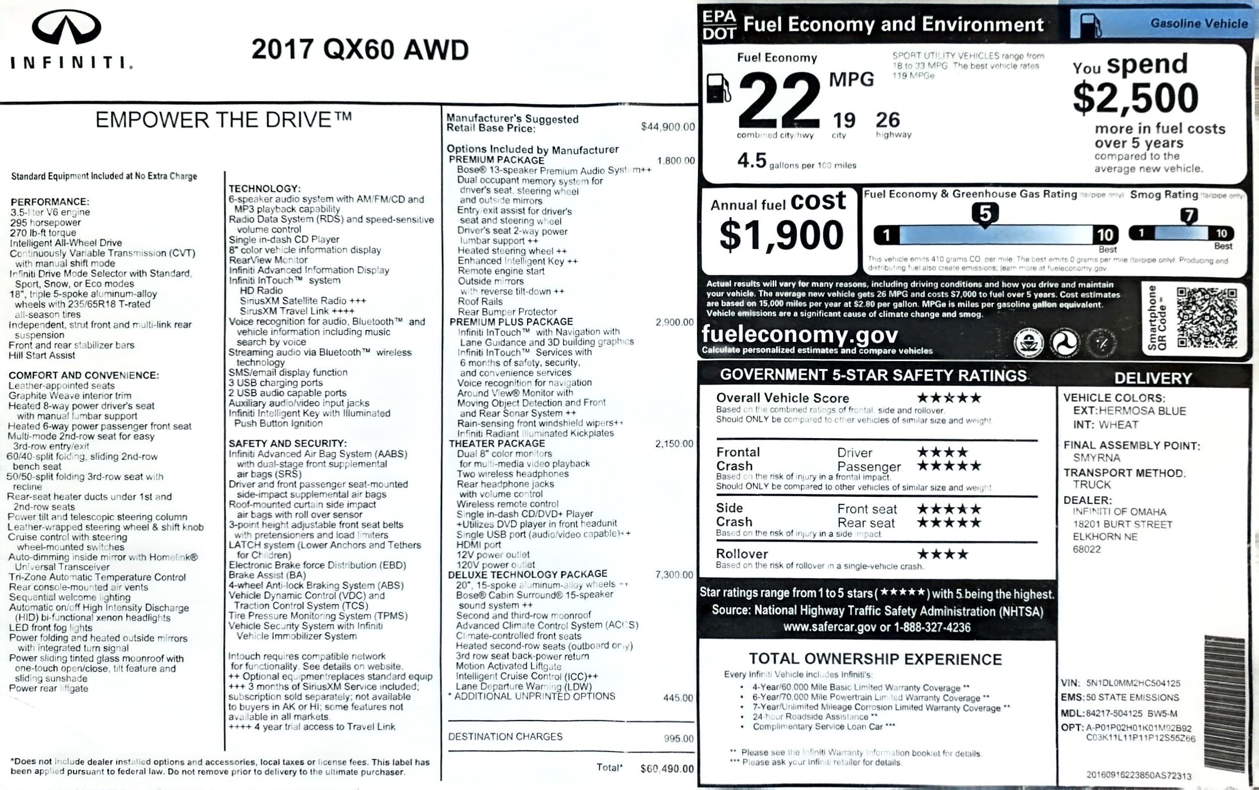 Used 2017 INFINITI QX60 Luxe w/ Deluxe Technology Package AWD/4WD image 4