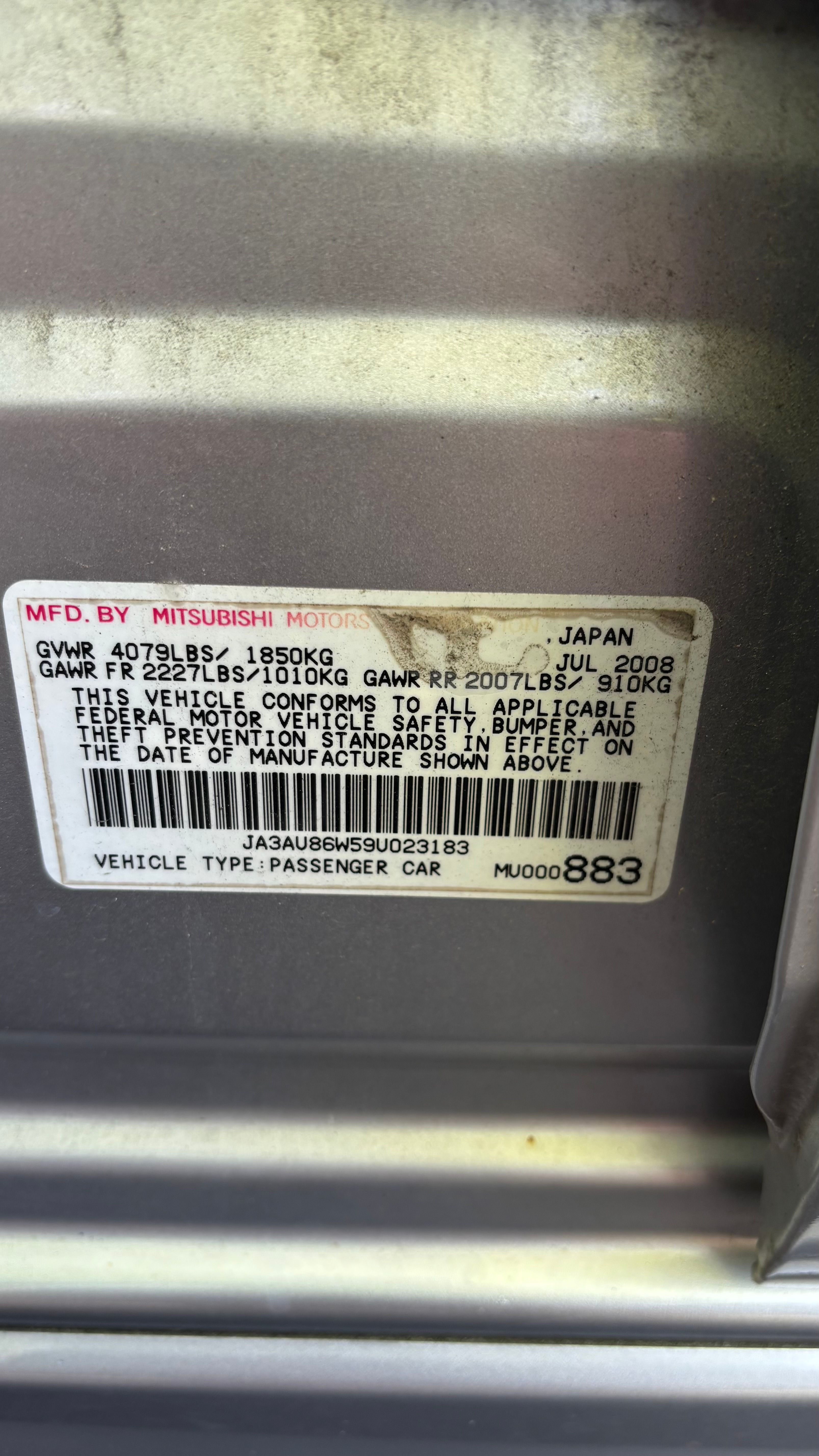 Used 2009 Mitsubishi Lancer GTS FWD image 17
