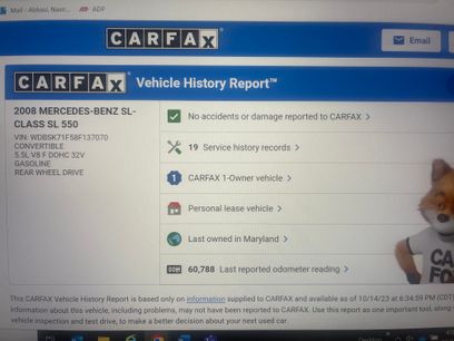 Used 2008 Mercedes-Benz SL 550