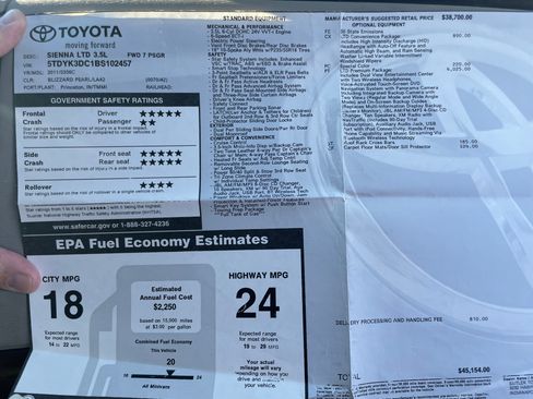 Used 2011 Toyota Sienna Limited image 16