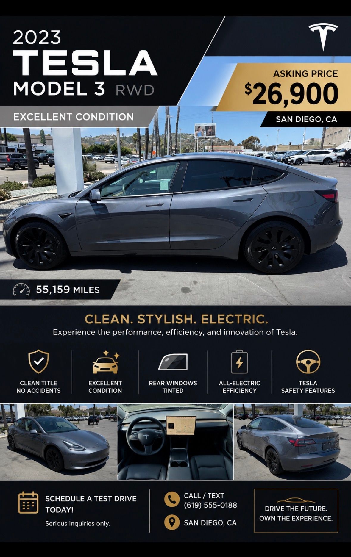 Used 2023 Tesla Model 3 Standard Range RWD image 1