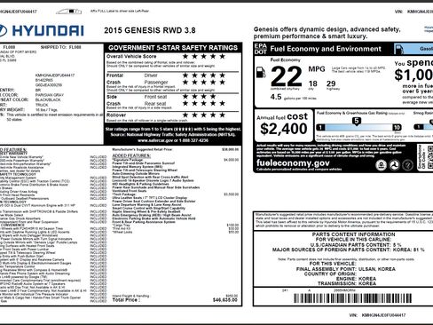 Used 2015 Hyundai Genesis 3.8 w/ Option Group 03 image 29