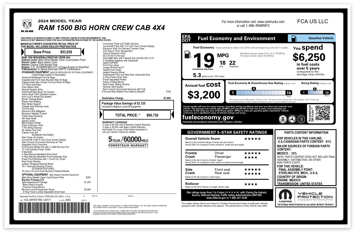 Used 2024 RAM 1500 Big Horn AWD/4WD image 10