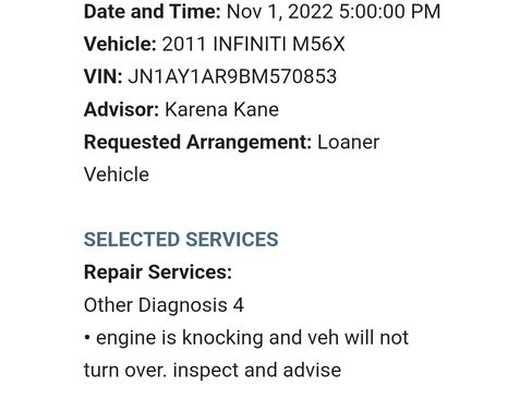 Used 2011 INFINITI M56 x w/ Deluxe Touring Pkg image 16