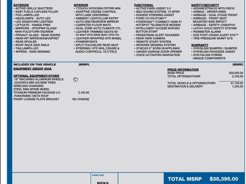 Used 2020 Ford Escape Titanium w/ Titanium Premium Package 2.0 image 11