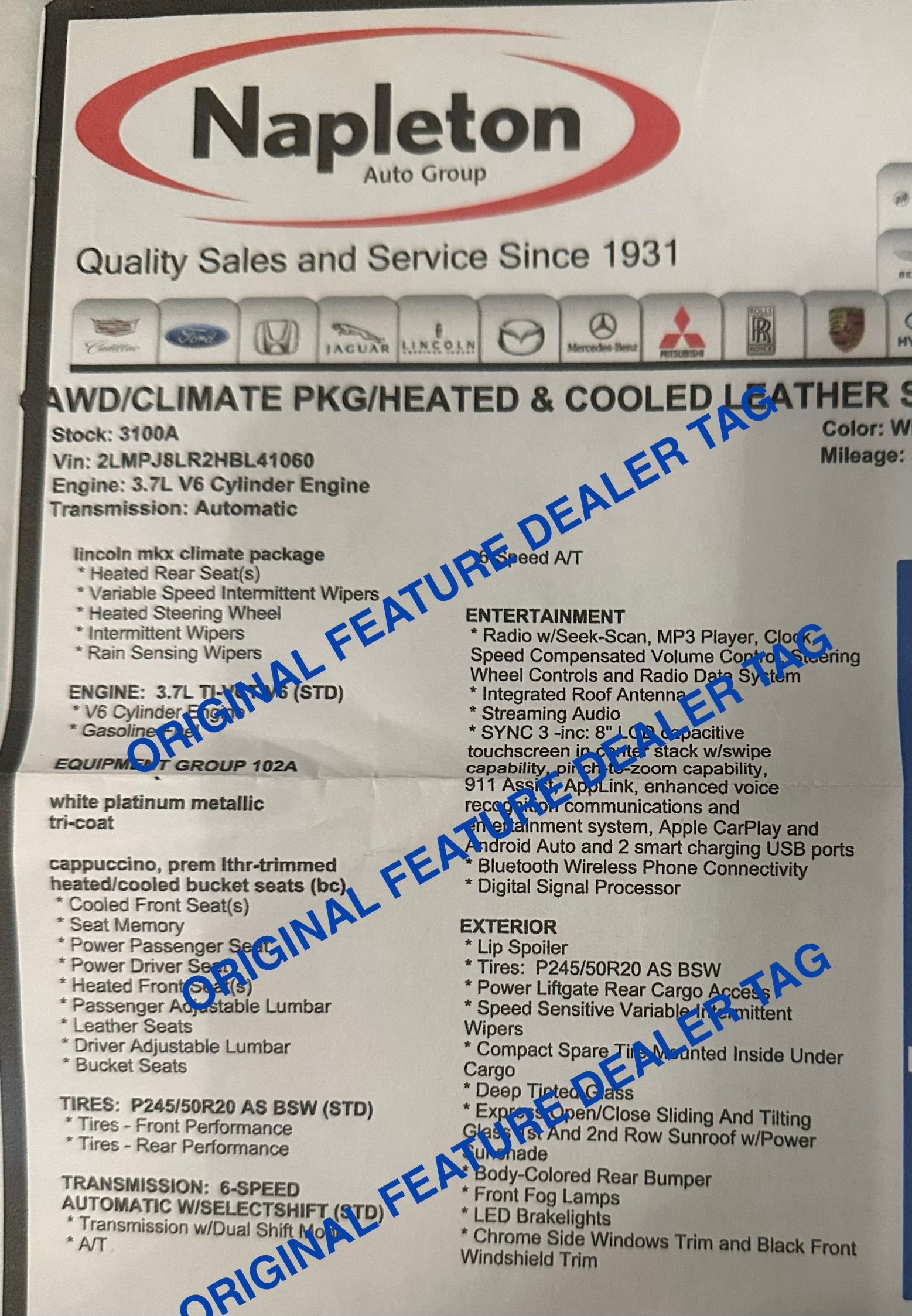 Used 2017 Lincoln MKX Reserve w/ Lincoln MKX Climate Package AWD/4WD image 26