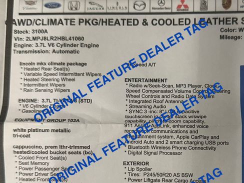 Used 2017 Lincoln MKX Reserve w/ Lincoln MKX Climate Package AWD/4WD image 26
