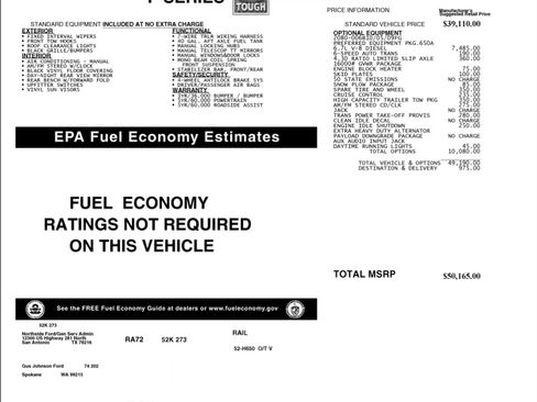Used 2011 Ford F450 XL w/ High Capacity Trailer Tow Pkg AWD/4WD image 5