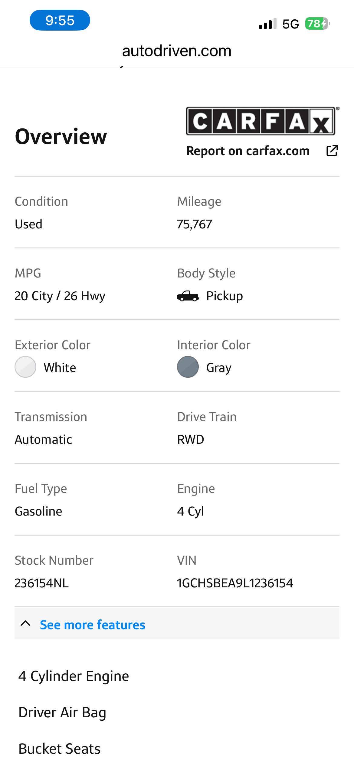 Used 2020 Chevrolet Colorado W/T w/ WT Convenience Package RWD image 26