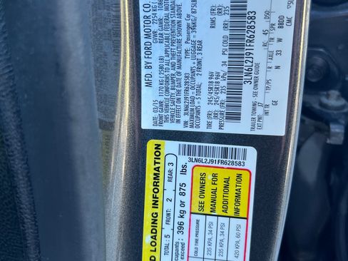 Used 2015 Lincoln MKZ AWD w/ Equipment Group 102A Reserve image 43