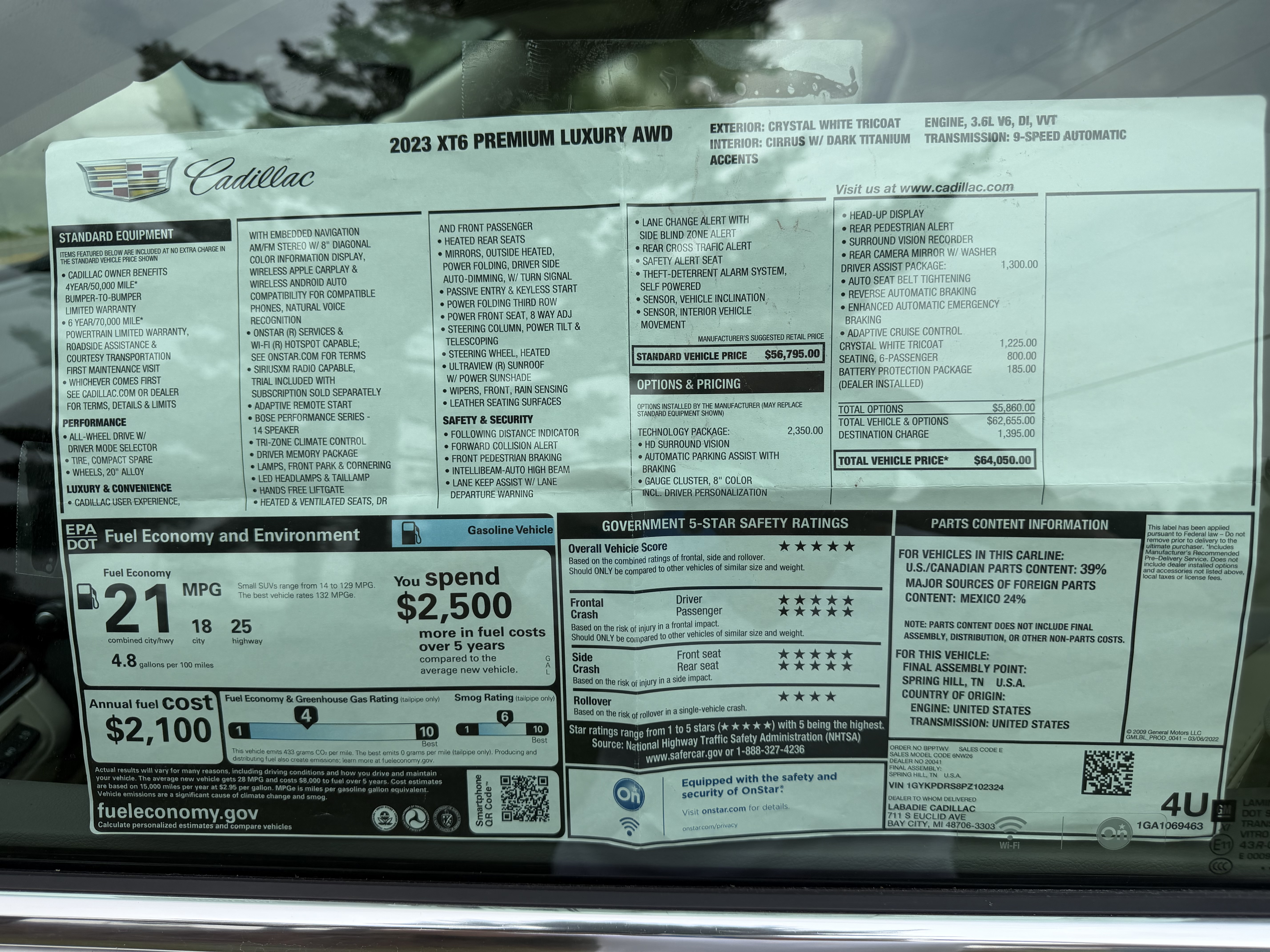 Used 2023 Cadillac XT6 Premium Luxury w/ Technology Package AWD/4WD image 9