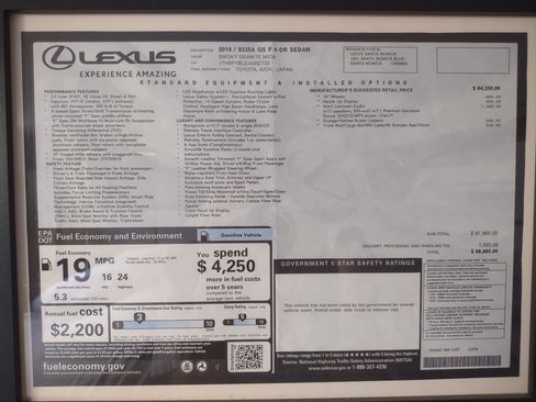 Used 2018 Lexus GS F image 13