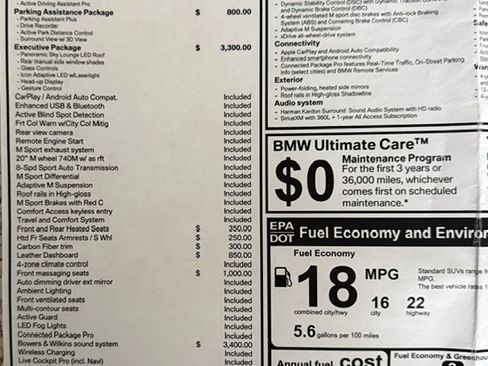 Used 2021 BMW X5 M50i w/ Executive Package AWD/4WD image 14