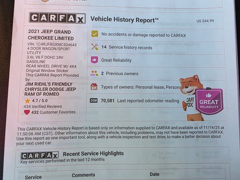 Used 2021 Jeep Grand Cherokee Limited w/ Sun & Sound Group image 5