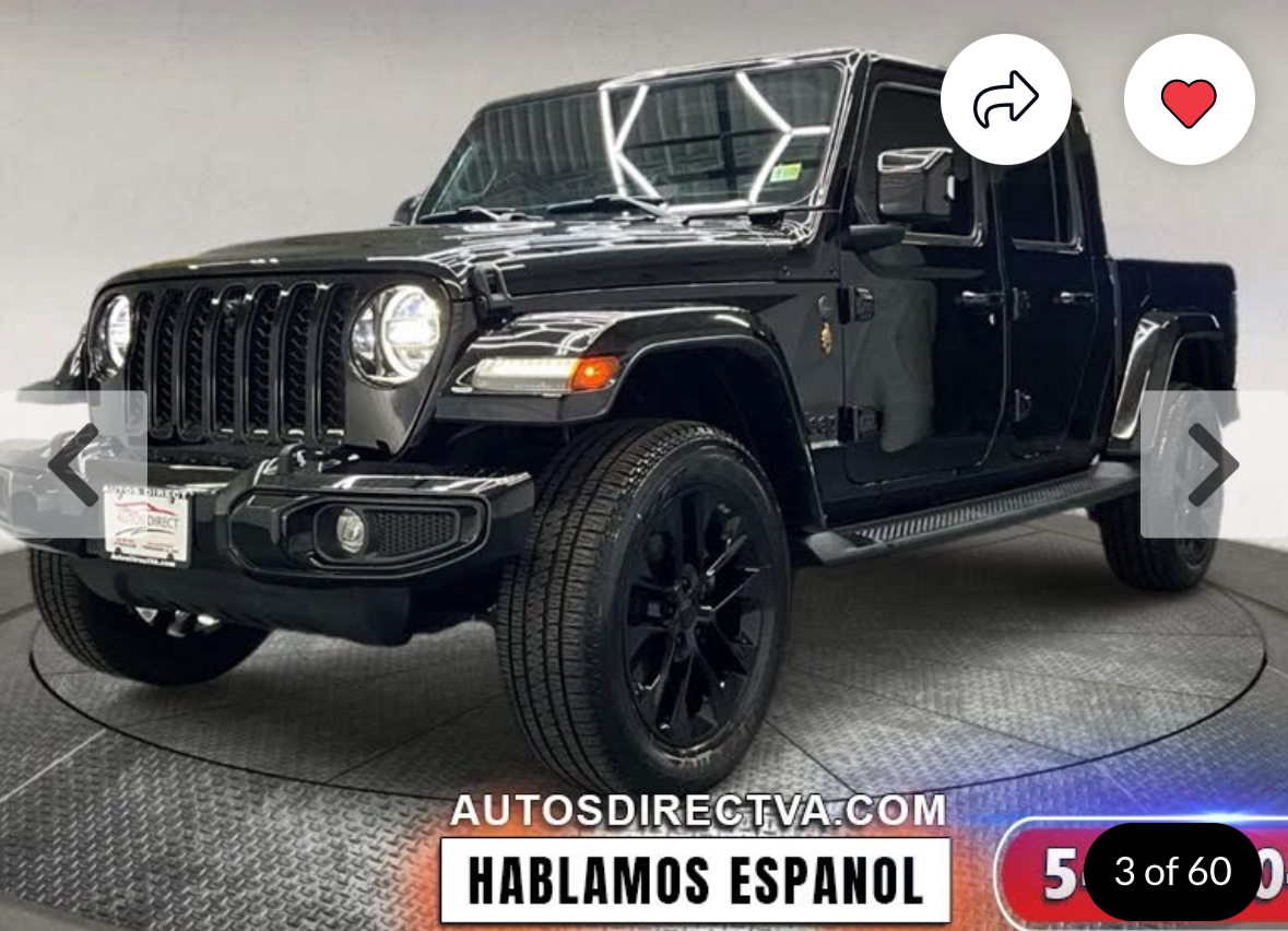 Used 2023 Jeep Gladiator Overland AWD/4WD image 1