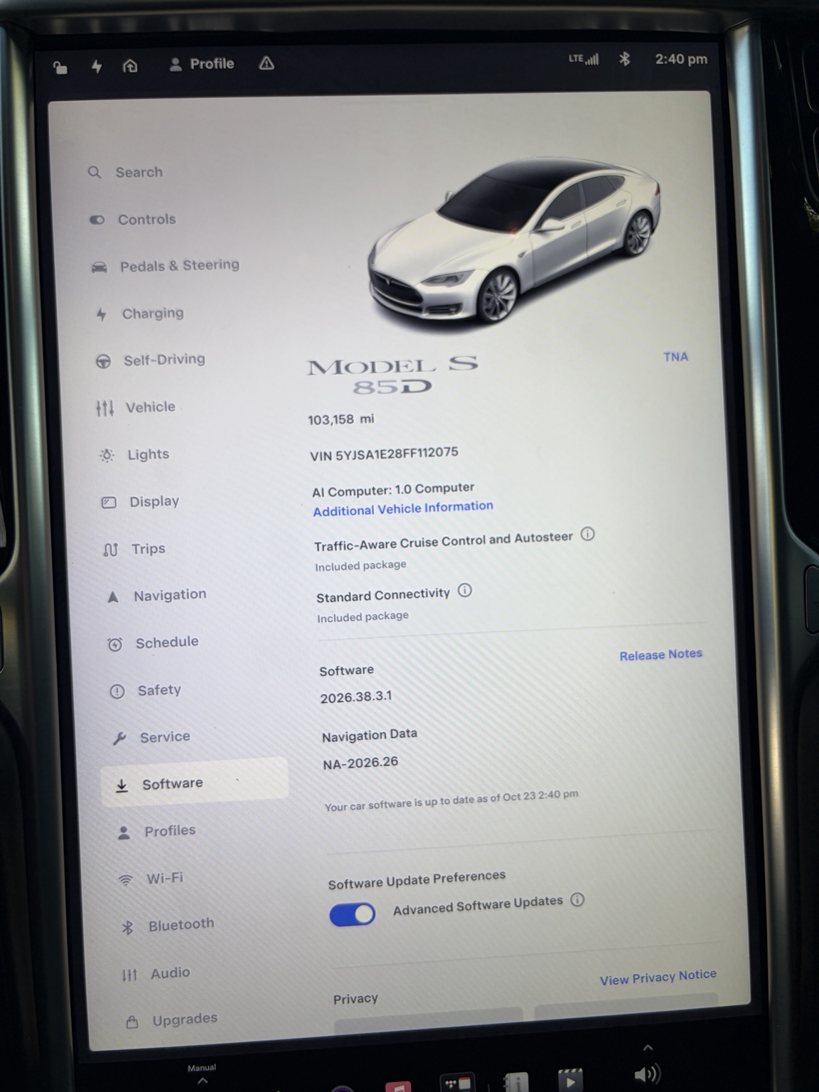 Used 2015 Tesla Model S 85D AWD/4WD image 23