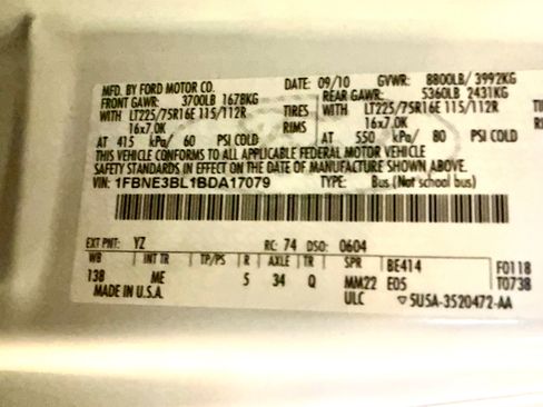 Used 2011 Ford E-350 and Econoline 350 XLT image 14