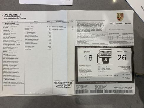 Used 2003 Porsche Boxster S RWD image 16