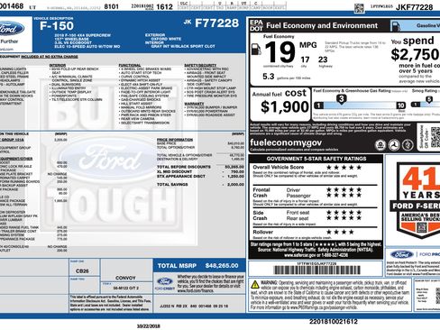 Used 2018 Ford F150 XL w/ Equipment Group 101A Mid AWD/4WD image 13
