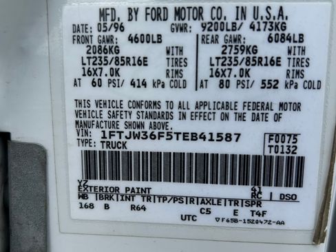 Used 1996 Ford F350 4x4 Crew Cab image 13