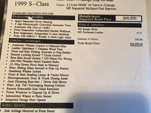 Used 1999 Mercedes-Benz S 320 image 26
