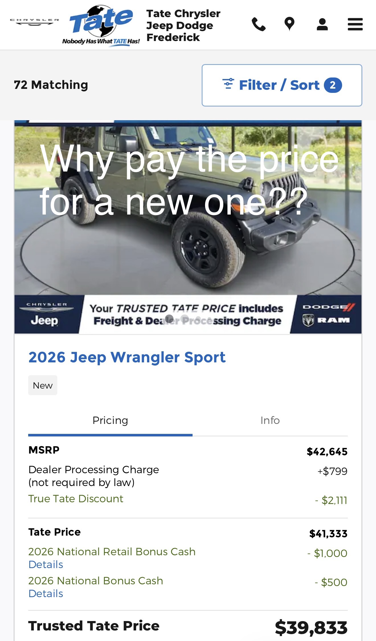 Used 2025 Jeep Wrangler Sport AWD/4WD image 14